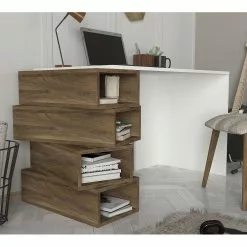 Red Living Schreibtisch Bela - Weiß / Walnuss Dekor -Büromöbel Verkaufsgeschäft 1000273391 210615 12562600020 MOOD DETAILS P000000001000273391 mood