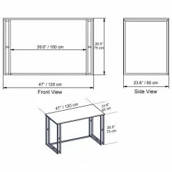 Red Living Schreibtisch Andel - Marmor Weiß Dekor -Büromöbel Verkaufsgeschäft 1000273396 210615 12562700029 SKETCH DETAILS P000000001000273396 sketch