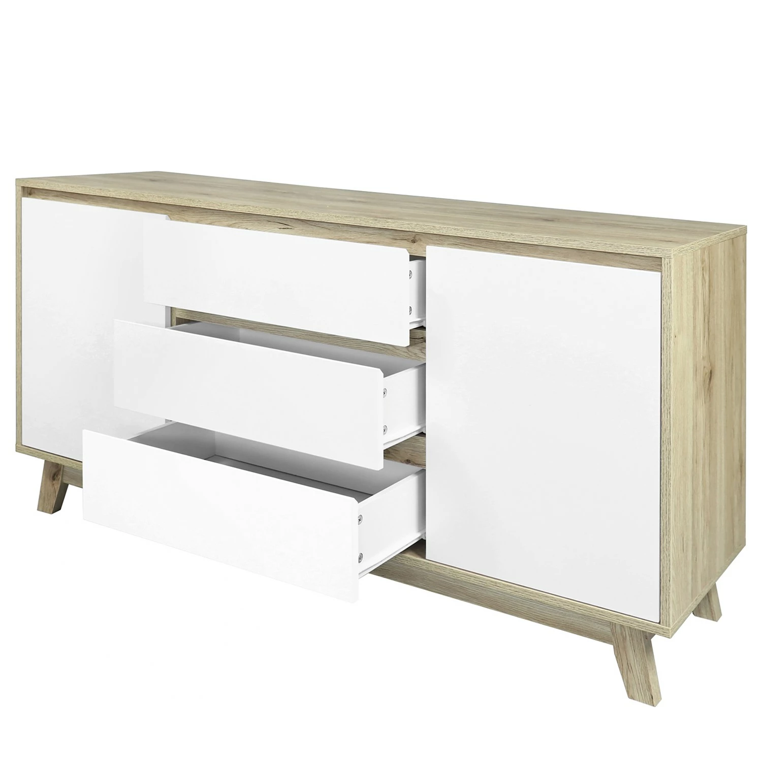 Norrwood Sideboard Jano - Weiß / Eiche Artisan Dekor 7 Norrwood Sideboard Jano - Weiß / Eiche Artisan Dekor – Bild 5