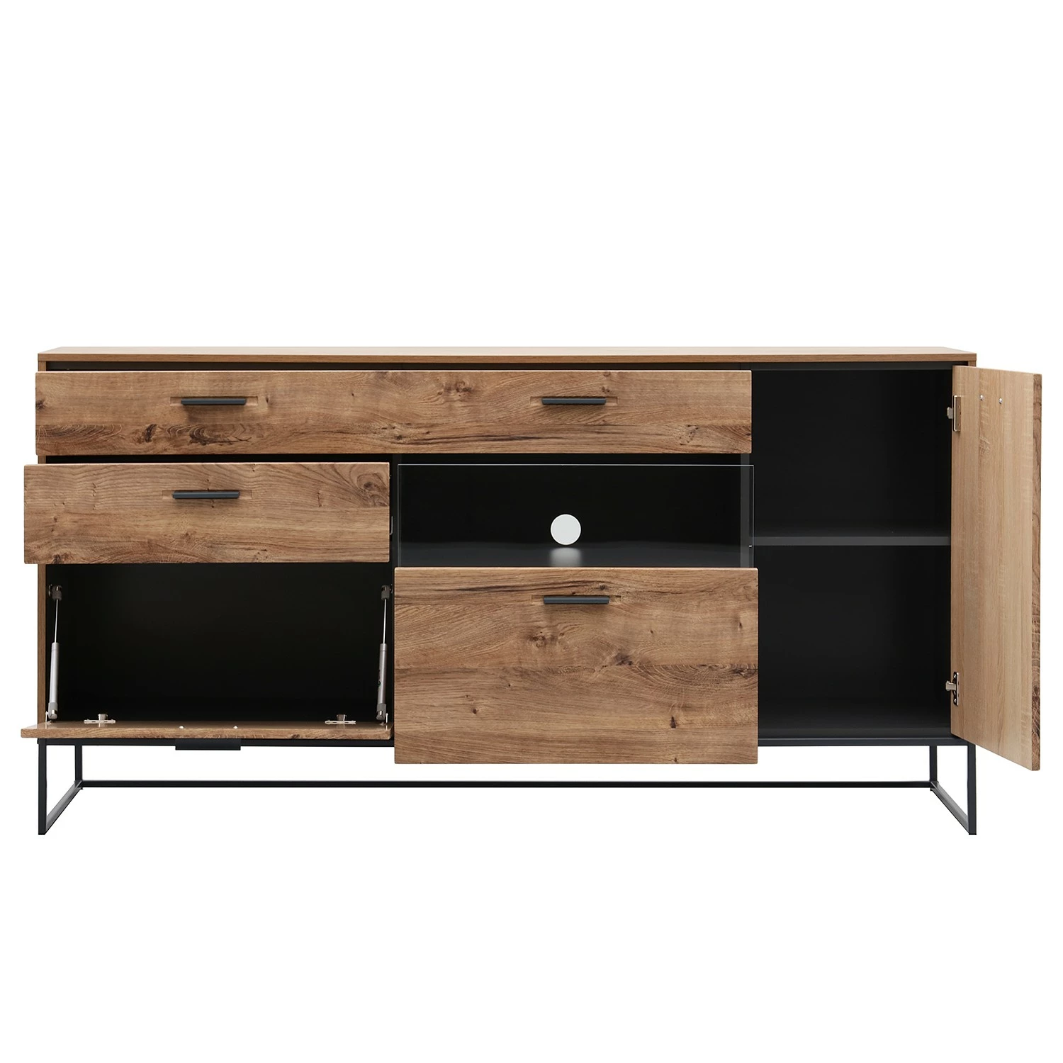 Red Living Sideboard Meevoo II - Eiche Rustikal Dekor / Graphit 7 Red Living Sideboard Meevoo II - Eiche Rustikal Dekor / Graphit – Bild 5