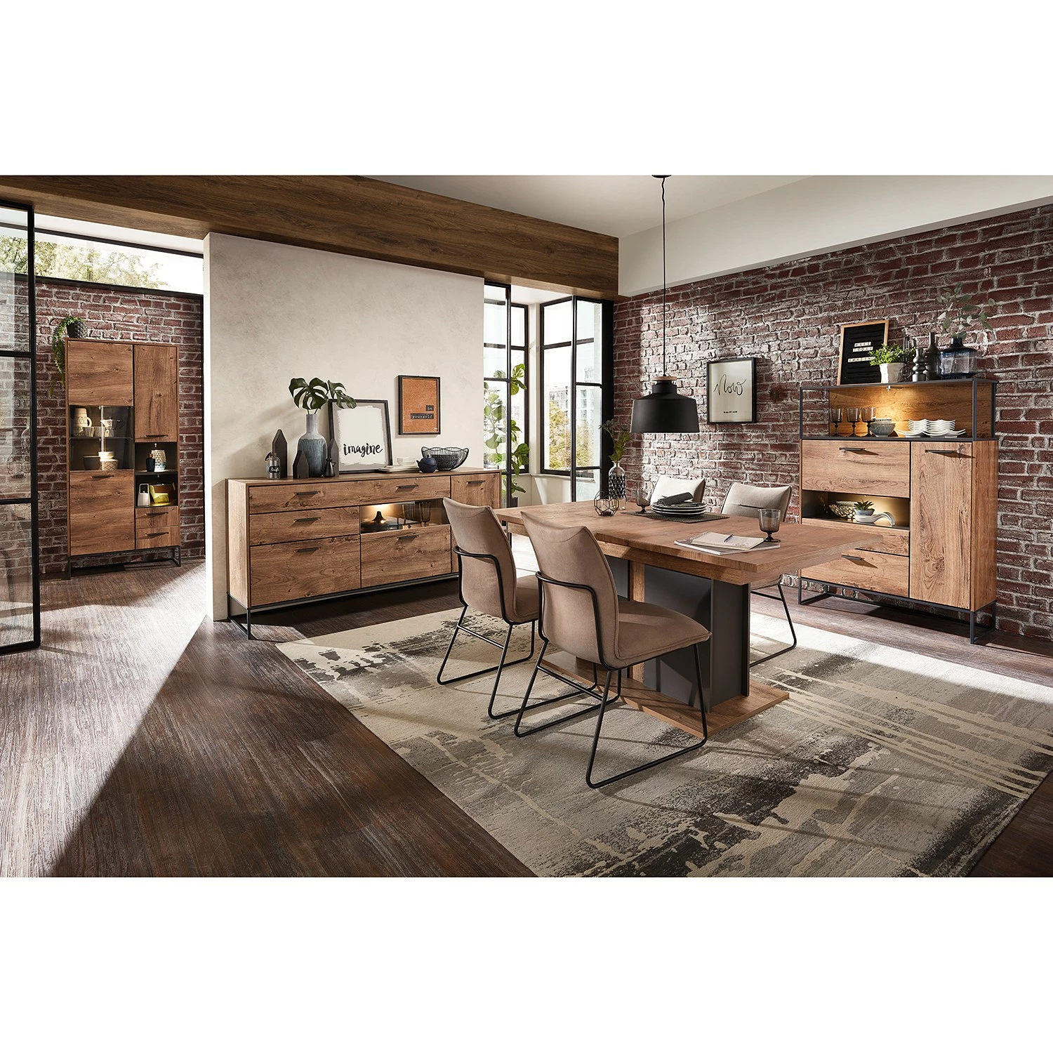 Red Living Sideboard Meevoo II - Eiche Rustikal Dekor / Graphit 4 Red Living Sideboard Meevoo II - Eiche Rustikal Dekor / Graphit – Bild 2