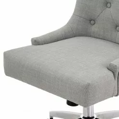 Bürostuhl Caney - Flachgewebe / Metall - Hellgrau / Chrom -Büromöbel Verkaufsgeschäft 1000274199 211126 132905000048 DETAILS P000000001000274199