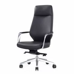 Loftscape Bürostuhl Maia - Kunstleder / Aluminium - Schwarz / Silber