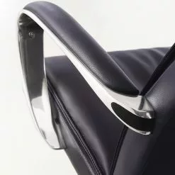 Loftscape Bürostuhl Iska - Echtleder / Aluminium - Schwarz / Chrom -Büromöbel Verkaufsgeschäft 1000275389 210624 11464400014 DETAILS P000000001000275389