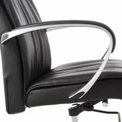 Loftscape Bürostuhl Iska - Echtleder / Aluminium - Schwarz / Chrom -Büromöbel Verkaufsgeschäft 1000275389 210624 11464400015 DETAILS P000000001000275389