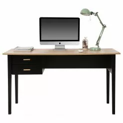 Norrwood Schreibtisch Ted - Eiche Hell Dekor / Schwarz -Büromöbel Verkaufsgeschäft 1000275391 210624 11464500023 DETAILS P000000001000275391