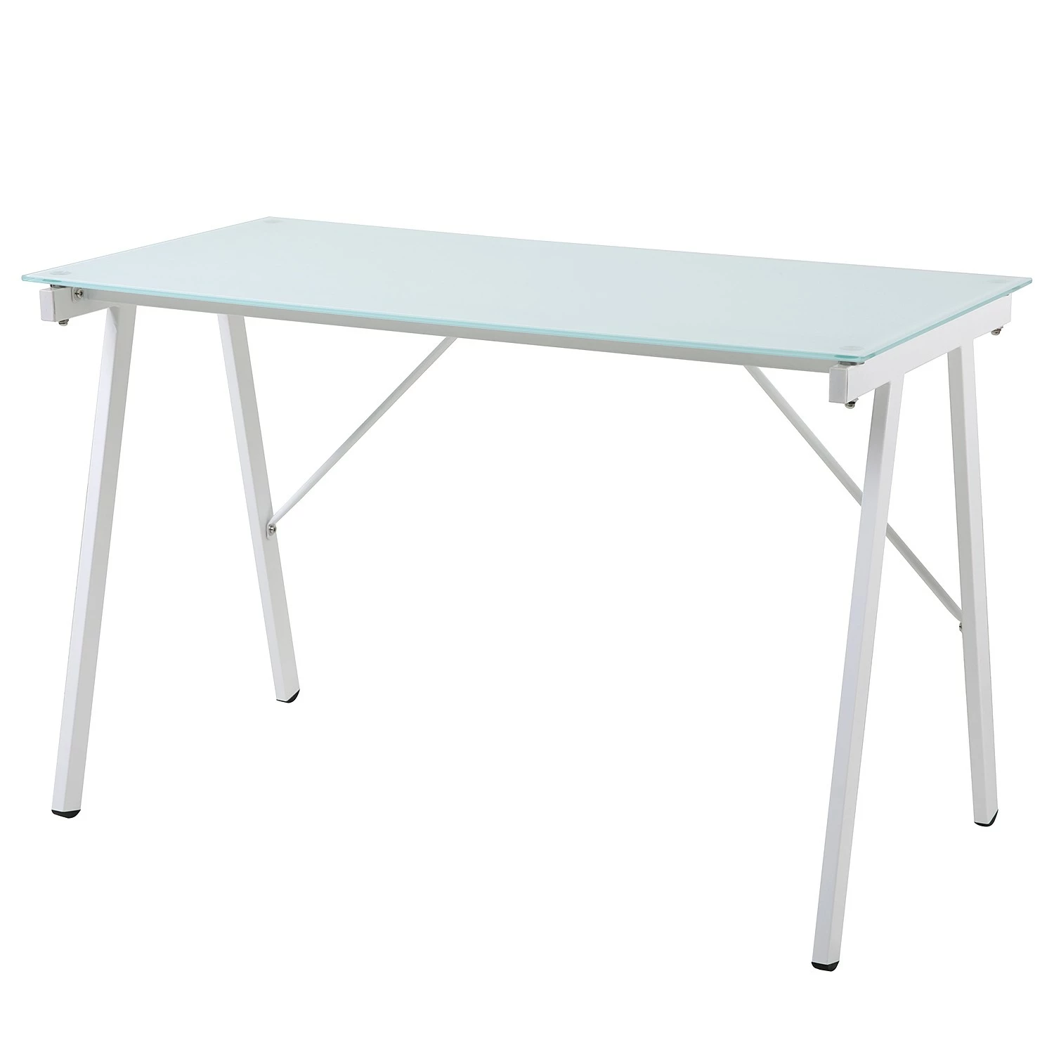 Loftscape Schreibtisch Mahia - Glas / Aluminium - Weiß 3 Loftscape Schreibtisch Mahia - Glas / Aluminium - Weiß