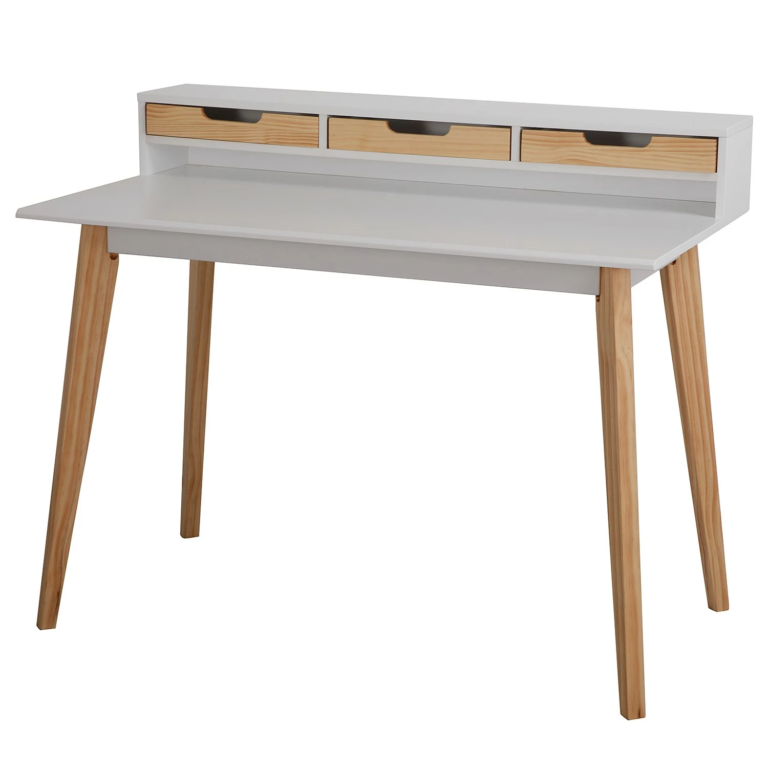 Mørteens Schreibtisch Adeele - Pinie teilmassiv - Weiß / Pinie Honig 3 Mørteens Schreibtisch Adeele - Pinie teilmassiv - Weiß / Pinie Honig