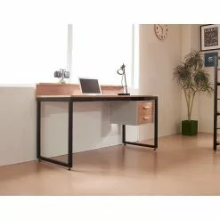 Ars manufacti Schreibtisch Yale - Akazie Dekor / Schwarz -Büromöbel Verkaufsgeschäft 1000275403 210624 11464700053 MOOD DETAILS P000000001000275403 mood