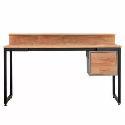 Ars manufacti Schreibtisch Yale - Akazie Dekor / Schwarz -Büromöbel Verkaufsgeschäft 1000275403 210624 11464700055 DETAILS P000000001000275403