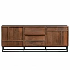 Red Living Sideboard Borro I - Mango massiv / Metall - Mango / Schwarz -Büromöbel Verkaufsgeschäft 1000275678 210630 12481800367 DETAILS P000000001000275678