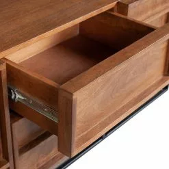 Red Living Sideboard Borro I - Mango massiv / Metall - Mango / Schwarz -Büromöbel Verkaufsgeschäft 1000275678 210630 12481800368 DETAILS P000000001000275678