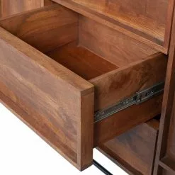 Red Living Sideboard Borro II - Mango massiv / Metall - Mango / Schwarz -Büromöbel Verkaufsgeschäft 1000275686 210630 12482400420 DETAILS P000000001000275686