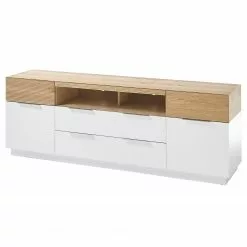 Norrwood Sideboard Akaa I - Echtholzfurnier - Eiche / Weiß