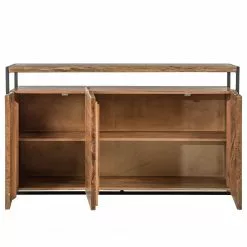 Ars manufacti Sideboard Kaawo - Akazie massiv / Metall - Akazie / Schwarz -Büromöbel Verkaufsgeschäft 1000276806 220713 035 DETAILS P000000001000276806