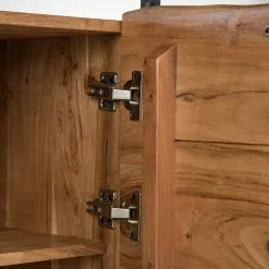 Ars manufacti Sideboard Kaawo - Akazie massiv / Metall - Akazie / Schwarz -Büromöbel Verkaufsgeschäft 1000276806 220713 060 DETAILS P000000001000276806