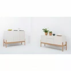 Studio Copenhagen Highboard Cooby - Muschelweiß / Eiche Hell -Büromöbel Verkaufsgeschäft 1000276945 211015 083004000024 MOOD DETAILS P000000001000276945 mood