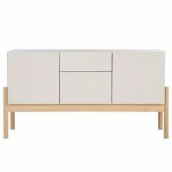 Studio Copenhagen Sideboard Cooby I - Muschelweiß / Eiche Hell -Büromöbel Verkaufsgeschäft 1000276966 220729 030 DETAILS P000000001000276966