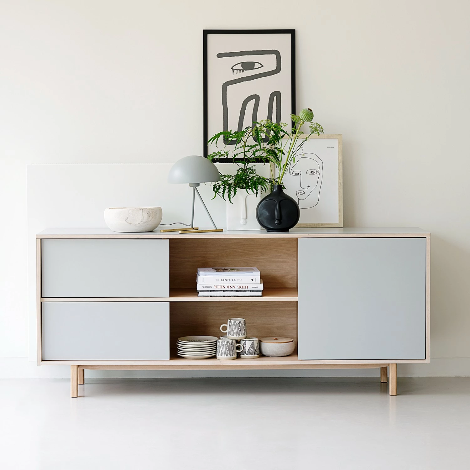 Mørteens Sideboard Berri - Grau / Braun 4 Mørteens Sideboard Berri - Grau / Braun – Bild 2