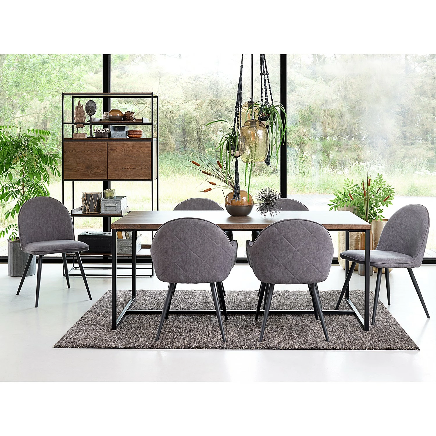 Red Living Regal Ratho - Echtholzfurnier / Metall - Raucheiche / Schwarz 5 Red Living Regal Ratho - Echtholzfurnier / Metall - Raucheiche / Schwarz – Bild 3