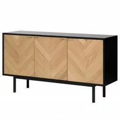 Loftscape Sideboard Charlo - Echtholzfurnier - Eiche / Schwarz