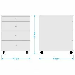 VCM Rollcontainer Lona Mini - Eiche Sonoma Dekor -Büromöbel Verkaufsgeschäft 1000277778 220107 144344000562 SKETCH DETAILS P000000001000277778 sketch