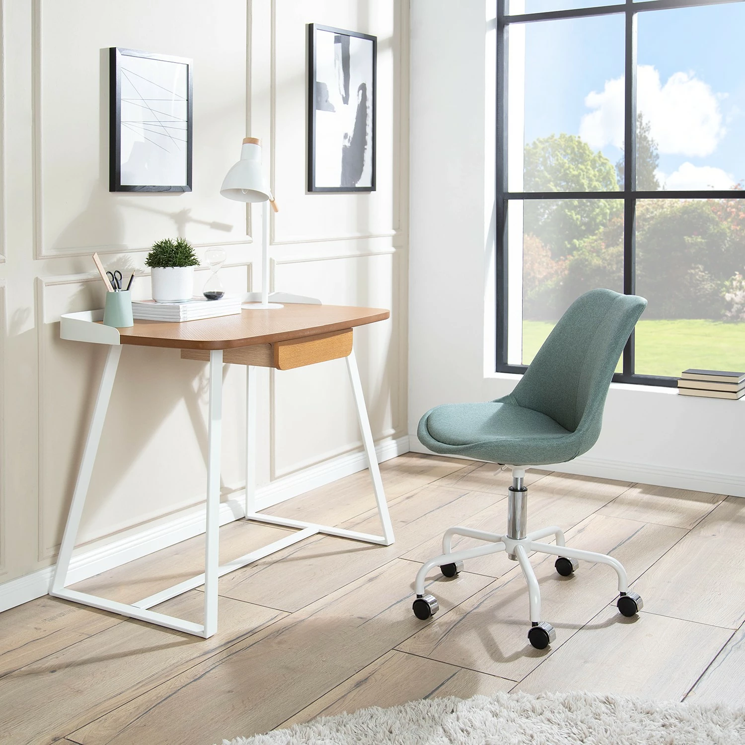 Mørteens Bürodrehstuhl Aledas - Webstoff Cors: Mintgrau - Weiß 4 Mørteens Bürodrehstuhl Aledas - Webstoff Cors: Mintgrau - Weiß – Bild 2