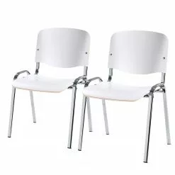 Loftscape Besucherstuhl Mells (2er-Set) - Weiß