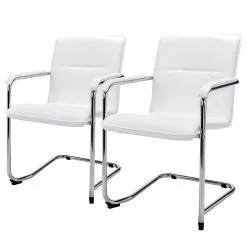 Loftscape Besucherstuhl Miles (2er-Set) - Weiß