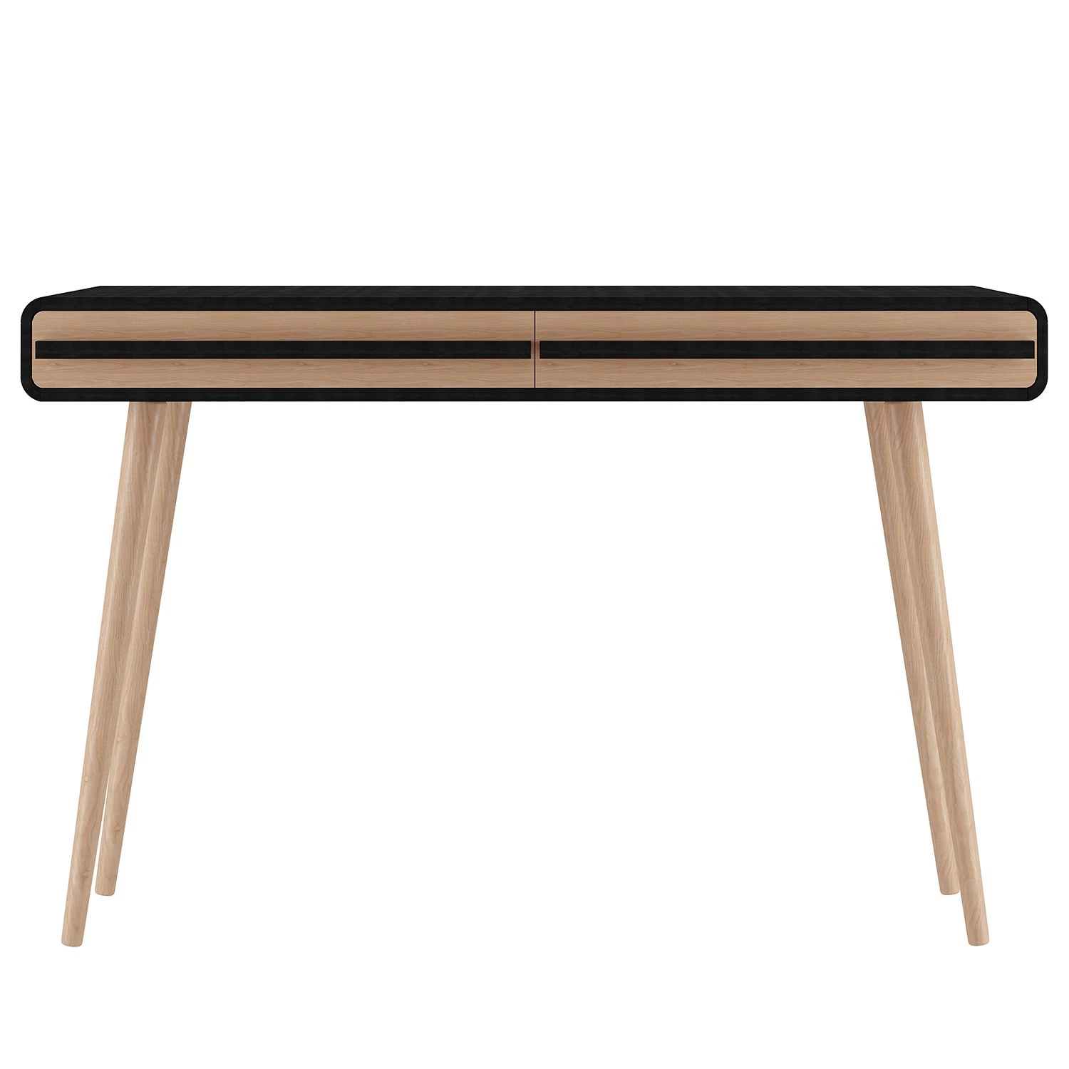 Norrwood Schreibtisch Amanda - Schwarz / Eiche Dekor 4 Norrwood Schreibtisch Amanda - Schwarz / Eiche Dekor – Bild 2