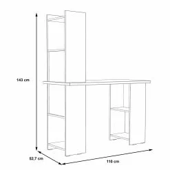 Fredriks Schreibtischkombination Bill - Eiche Sonoma Dekor -Büromöbel Verkaufsgeschäft 1000280657 210813 08153700014 SKETCH DETAILS P000000001000280657 sketch