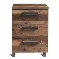 Red Living Rollcontainer Clifford - Altholz Dekor / Dunkelgrau -Büromöbel Verkaufsgeschäft 1000280660 210813 08153800035 DETAILS P000000001000280660