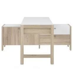 Fredriks Schreibtischkombination Holvik - Eiche Sonoma Dekor / Weiß -Büromöbel Verkaufsgeschäft 1000280666 210813 08153900061 DETAILS P000000001000280666