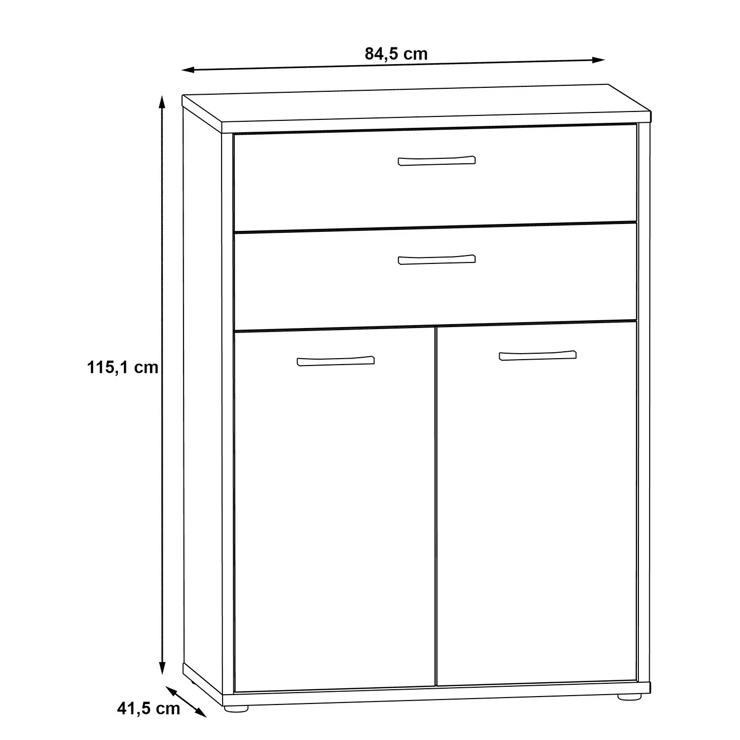 Fredriks Aktenschrank Kendrick V - Weiß / Grau 10 Fredriks Aktenschrank Kendrick V - Weiß / Grau – Bild 8