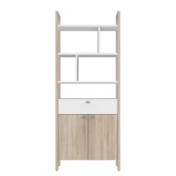 Norrwood Regal Holvik - Eiche Sonoma Dekor / Weiß -Büromöbel Verkaufsgeschäft 1000280674 210813 08154300117 DETAILS P000000001000280674