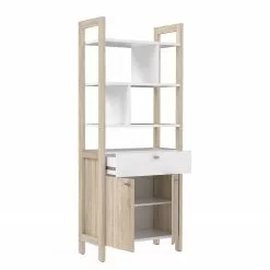 Norrwood Regal Holvik - Eiche Sonoma Dekor / Weiß -Büromöbel Verkaufsgeschäft 1000280674 210813 08154300119 DETAILS P000000001000280674