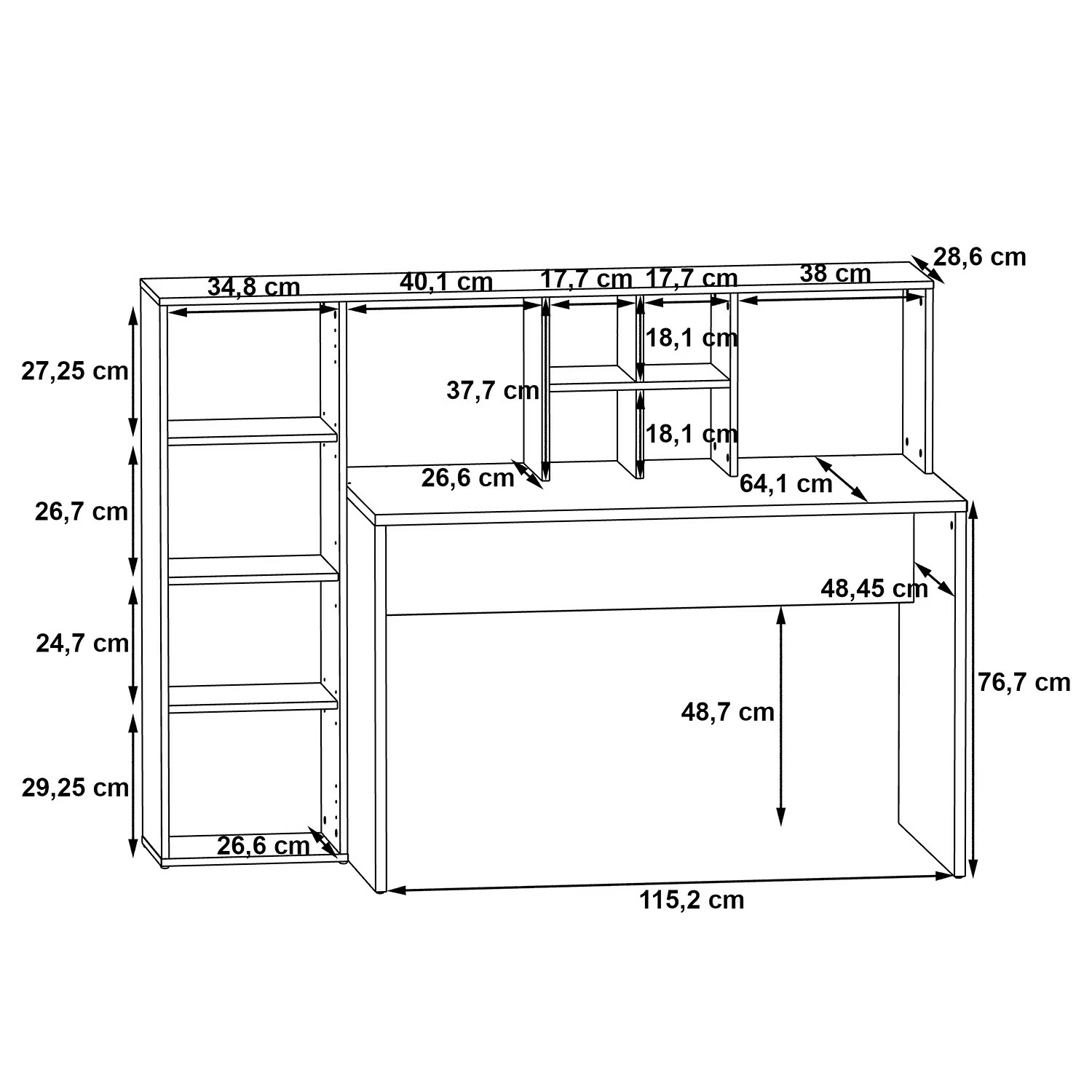 Fredriks Schreibtischkombination Eston - Eiche Sonoma Dekor 10 Fredriks Schreibtischkombination Eston - Eiche Sonoma Dekor – Bild 8