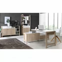 Norrwood Kommode Holvik - Eiche Sonoma Dekor / Weiß -Büromöbel Verkaufsgeschäft 1000280679 210813 08154500152 MOOD DETAILS P000000001000280679 mood