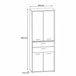 Fredriks Aktenschrank Kendrick VI - Weiß / Grau -Büromöbel Verkaufsgeschäft 1000280681 210813 08154700175 SKETCH DETAILS P000000001000280681 sketch