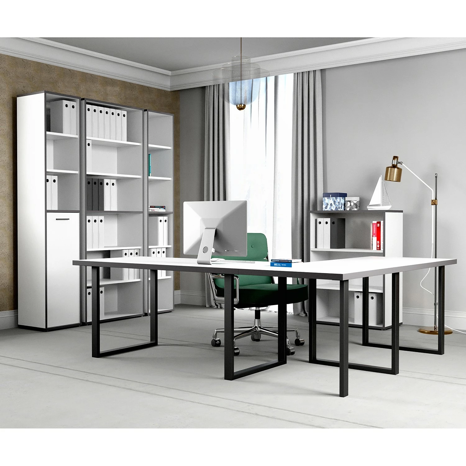 Fredriks Regal Kendrick - Weiß / Grau 5 Fredriks Regal Kendrick - Weiß / Grau – Bild 3