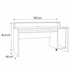 Fredriks Schreibtisch Trent II - Mit Beleuchtung -Büromöbel Verkaufsgeschäft 1000280702 210813 08155600328 SKETCH DETAILS P000000001000280702 sketch