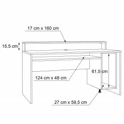 Fredriks Schreibtisch Trent II - Mit Beleuchtung -Büromöbel Verkaufsgeschäft 1000280702 210813 08155600329 SKETCH DETAILS P000000001000280702 sketch