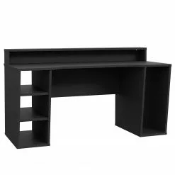 Fredriks Schreibtisch Trent - Matt Schwarz - Ohne Beleuchtung