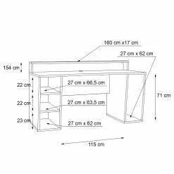 Fredriks Schreibtisch Trent - Matt Schwarz - Ohne Beleuchtung 11 Fredriks Schreibtisch Trent - Matt Schwarz - Ohne Beleuchtung -Büromöbel Verkaufsgeschäft 1000280703 210813 08155600335 SKETCH DETAILS P000000001000280703 sketch