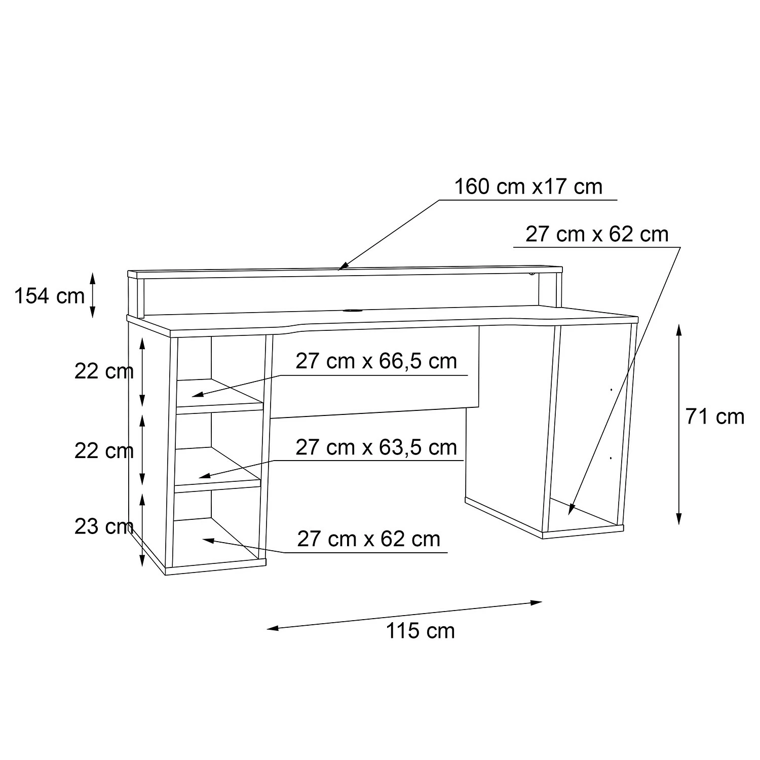 Fredriks Schreibtisch Trent - Matt Schwarz - Ohne Beleuchtung 7 Fredriks Schreibtisch Trent - Matt Schwarz - Ohne Beleuchtung – Bild 5