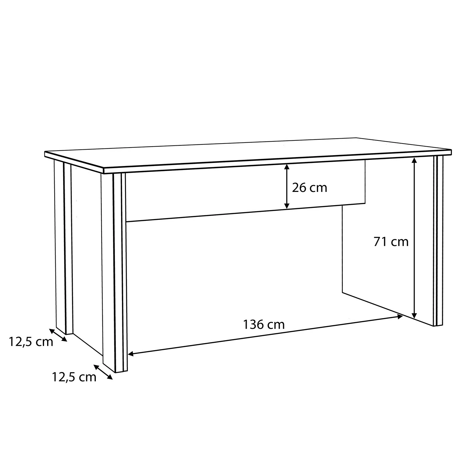 Red Living Schreibtisch Clifford - Breite: 153 cm 9 Red Living Schreibtisch Clifford - Breite: 153 cm – Bild 7
