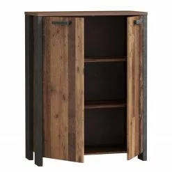 Red Living Aktenschrank Clifford II - Altholz Dekor / Dunkelgrau -Büromöbel Verkaufsgeschäft 1000280708 210813 08155800377 DETAILS P000000001000280708