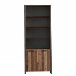 Red Living Regal Clifford IV - Altholz Dekor / Dunkelgrau -Büromöbel Verkaufsgeschäft 1000280712 210813 08155900398 DETAILS P000000001000280712