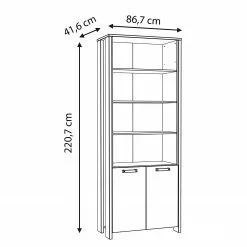 Red Living Regal Clifford IV - Altholz Dekor / Dunkelgrau -Büromöbel Verkaufsgeschäft 1000280712 210813 08160000401 SKETCH DETAILS P000000001000280712 sketch