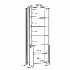 Red Living Regal Clifford IV - Altholz Dekor / Dunkelgrau -Büromöbel Verkaufsgeschäft 1000280712 210813 08160000402 SKETCH DETAILS P000000001000280712 sketch